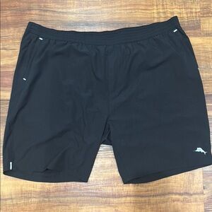 Black Athletic Shorts with Logo